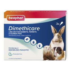 Beaphar Dimethicare Line-On Mite Flea & Lice Control for Rabbits, Ferrets & Guinea Pigs