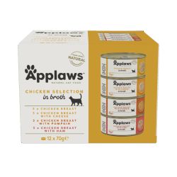 Applaws Natural Wet Cat Food Chicken Selection Multipack in Broth 12pk