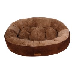 Dubex Ottoman Oval Dog Bed Chocolate & Brown
