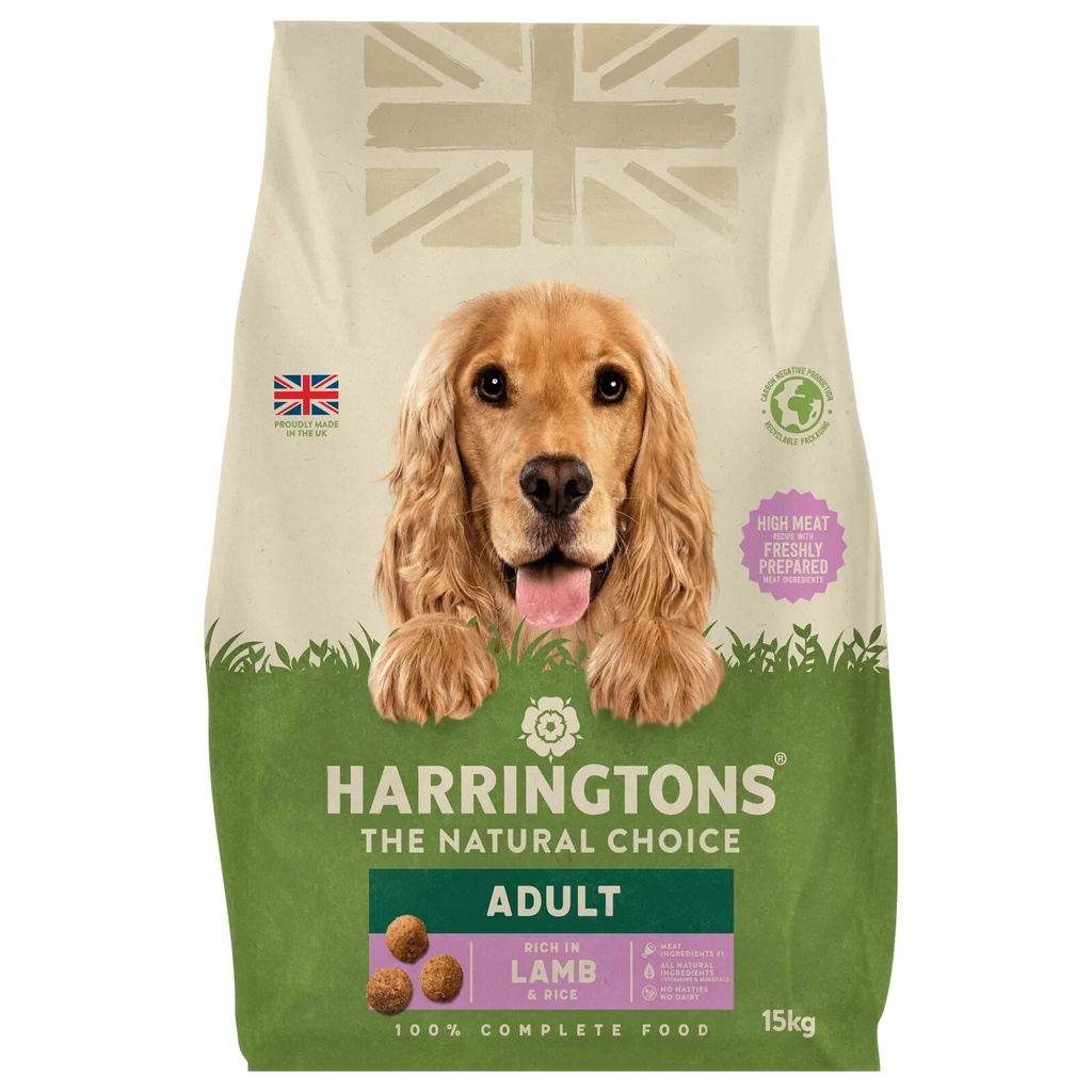 Harringtons Dry Active Adult Dog Food Rich In Lamb & Rice