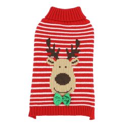 Happy Pet Reindeer Stripe Sweater