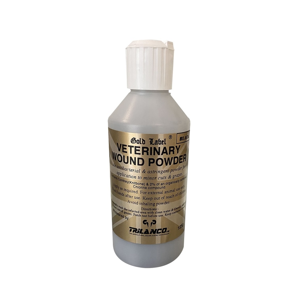 Gold Label Veterinary Wound Powder White Use On All Animals, Horse & Pony