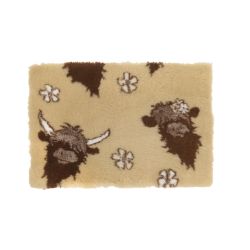 Vetbed Non Slip Beige & Highland Cows