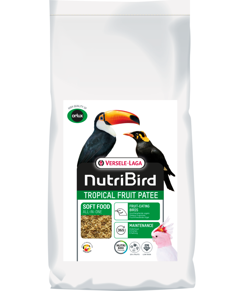 Versele Laga Nutribird Tropical Fruit Patee + Improved Formula Resealable