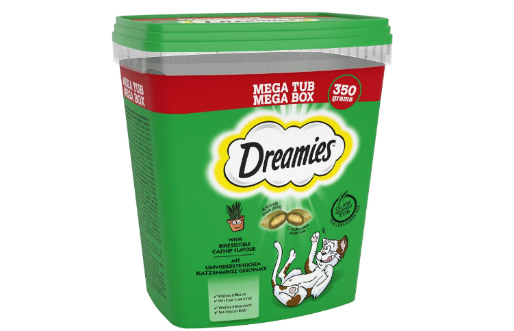 Dreamies Mega Tub Cat Treat With Catnip
