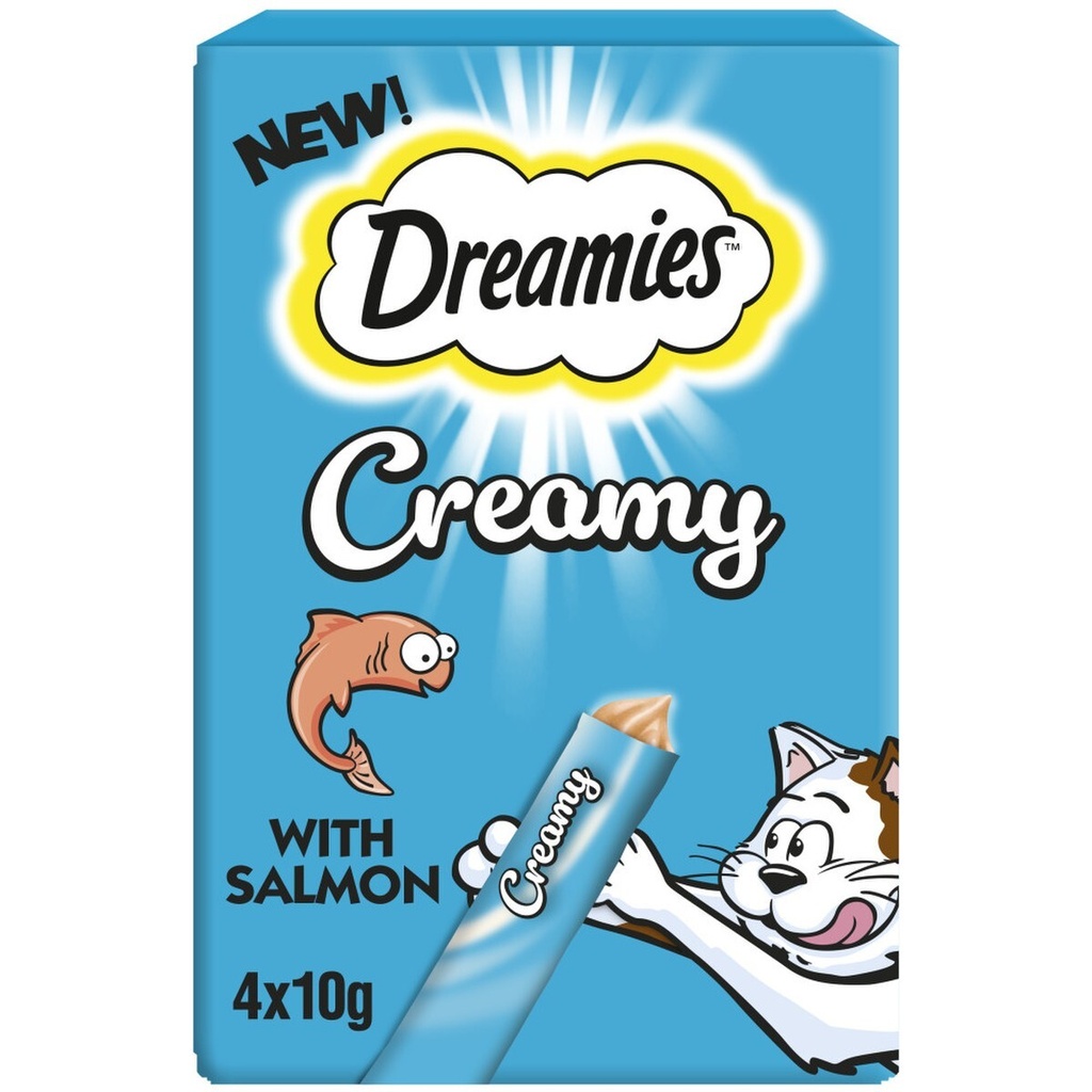 New Dreamies Creamy With Scrumptious Salmon Cats & Kittens