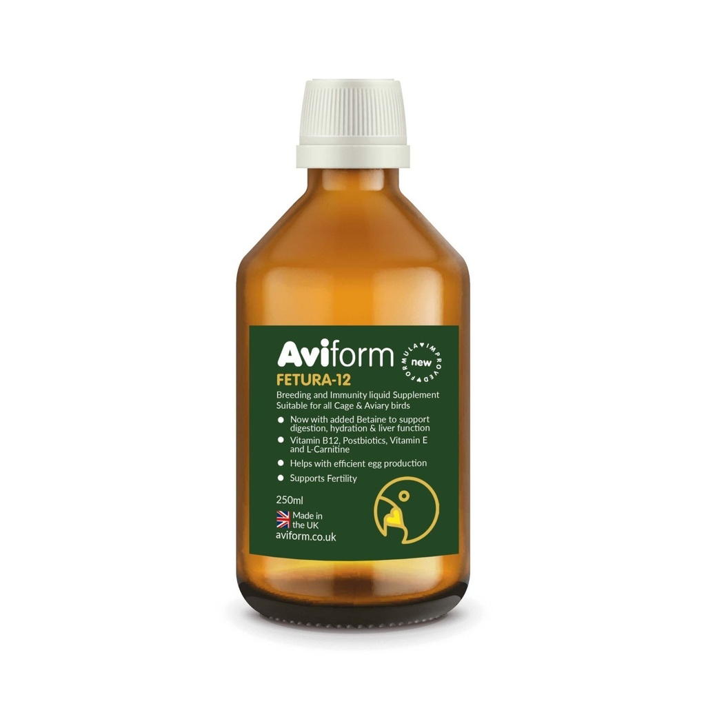 Aviform Fetura-12 Liquid Breeding & Immunity Supplement Birds With Pump