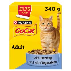 GO-CAT Herring with Vegetables Dry Cat Food PM£1.75