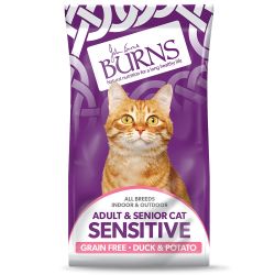 Burns Adult/Senior Cat Sensitive Grain Free Duck & Potato