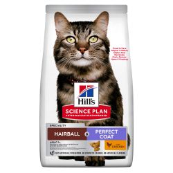 HILL'S SCIENCE PLAN Hairball & Perfect Coat Adult Cat Food with Chicken