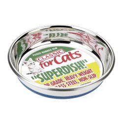 Classic Non-Slip Cat Stainless Steel Superdish