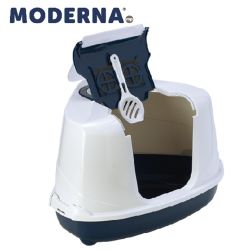 Moderna Corner Hooded Flip Loo Blue