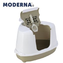 Moderna Corner Hooded Flip Loo Grey