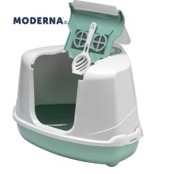 Moderna Corner Hooded Flip Loo Soft Green