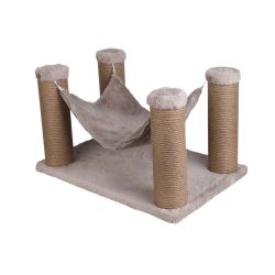 Dubex Short Plush Hammock & Cat Scratcher Beige