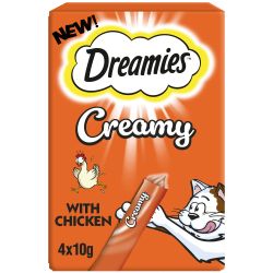 Dreamies Creamy Adult Cat & Kitten Treats with Tasty Chicken