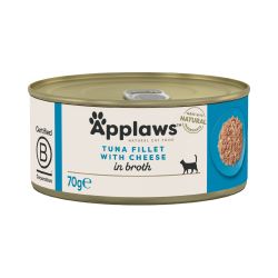 Applaws Natural Wet Cat Food, Tuna Fillet with Cheese in Broth