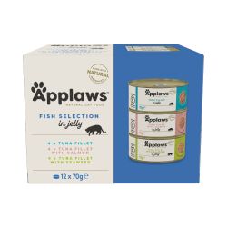 Applaws Natural Wet Adult Cat Food Fish Selection in Jelly  Tins 12pk