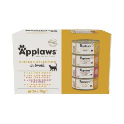 Applaws Natural Wet Cat Food Chicken Selection Multipack in Broth 24pk