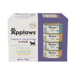 Applaws Natural Wet Cat Food Variety Selection Multipack in Broth 12pk