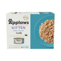 Applaws Natural Wet Kitten Cat Food Tuna Fillet in Jelly 6pk Tins