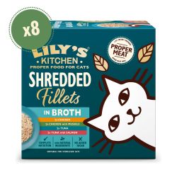 Lily's Kitchen Shredded Fillets In Broth Multipack Tins 8pk