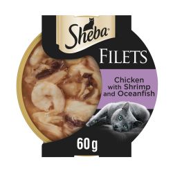 SHEBA Fillets with Chicken shrimp & Oceanfish in Gravy
