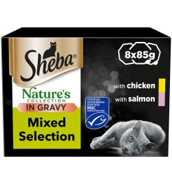 Sheba Nature’s Collection Cat Trays Mixed Selection in Gravy 8 Pack