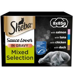 Sheba Sauce Lover Cat Food Trays Mixed Collection 8 Pack