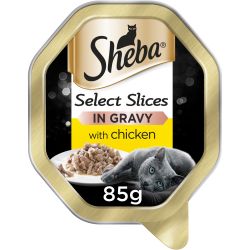 Sheba Select Slices Cat Food Tray with Chicken in Gravy