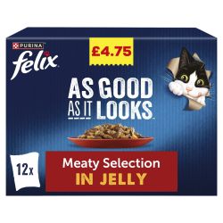 FELIX As Good As it Looks Meaty Selection in Jelly 12pk PM£4.75