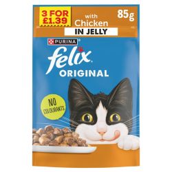 FELIX Original Chicken in Jelly Wet Cat Food PM 3 for £1.39