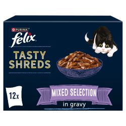 FELIX Tasty Shreds Mixed Selection in Gravy 12pk