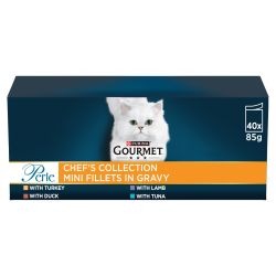 GOURMET Perle Pouches Chef's Collection Mini Fillets in Gravy 40pk