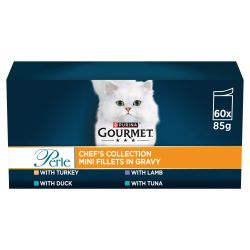 GOURMET Perle Pouches Chef's Collection Mini Fillets in Gravy 60pk