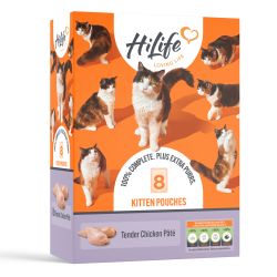HiLife Pouches Kitten Tender Chicken Pate 8pk