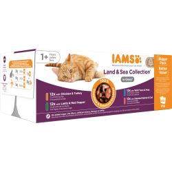 Iams Advanced Nutrition Adult 1+ Years Cat Food Land & Sea Collection In Gravy