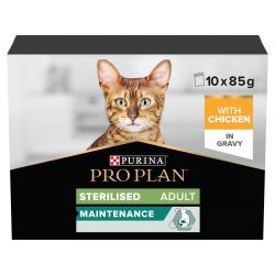 Pro Plan Adult Cat Sterilised Maintenance Chicken in Gravy 10pk