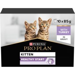 Pro Plan Kitten healthy Start Turkey In Gravy 10pk