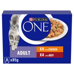 PURINA ONE Mini Fillets Chicken and Beef 8PK