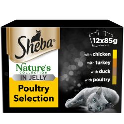 Sheba Natures Collection Cat Food Pouch Poultry Selection in Jelly 12 Pack
