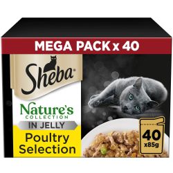 Sheba Natures Collection Cat Food Pouch Poultry Selection in Jelly 40 Pack