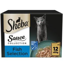 SHEBA Sauce Collection Adult Cat Food Fish Selection 12 Pack