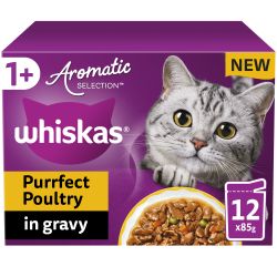 Whiskas Pouches 1+ Adult Cat Aromatic Selection Purrfect Poultry In Gravy 12pk