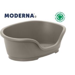 Moderna Plastic Dog Bed Warm Grey Small