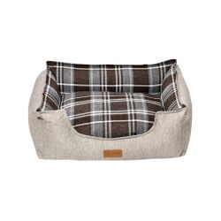 Dubex British Tartan Dog Bed  Light & Dark Grey