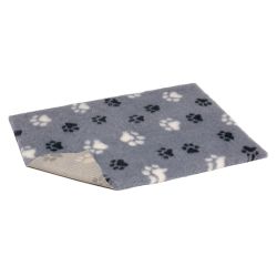 Vetbed Non Slip Charcoal Black & White Paws