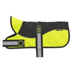 aniMate Reflective Black/Hi-Viz  Padded Harness Coat (41cm)