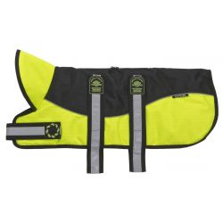 aniMate Reflective Black/Hi-Viz  Padded Harness Coat (61cm)