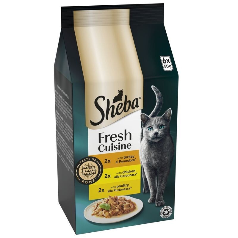 Sheba Fresh Cuisine Taste Of Rome With Turkey, Poultry & Chicken In Gravy